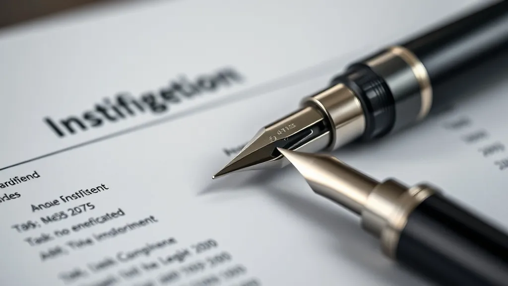 Close up of a high-end fountain pen on a professional financ
